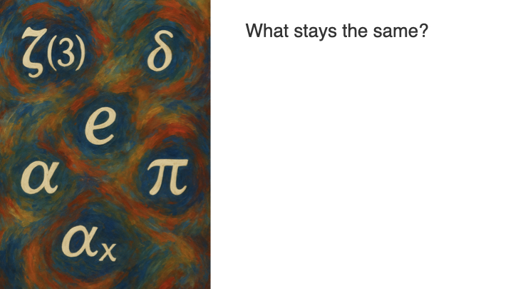What stays the same?